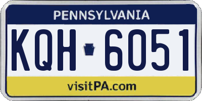 PA license plate KQH6051