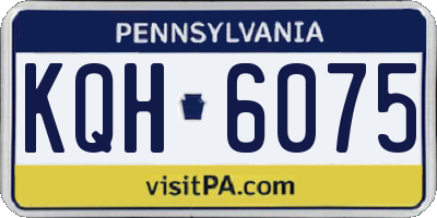 PA license plate KQH6075