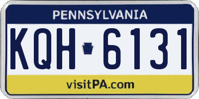 PA license plate KQH6131