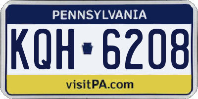 PA license plate KQH6208
