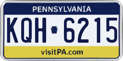 PA license plate KQH6215