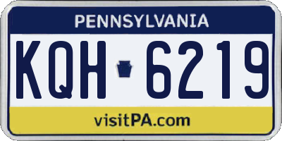 PA license plate KQH6219