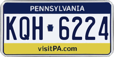 PA license plate KQH6224
