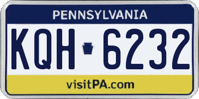 PA license plate KQH6232