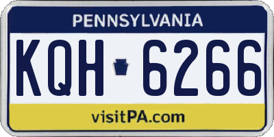 PA license plate KQH6266