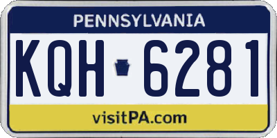 PA license plate KQH6281