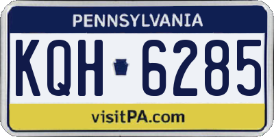 PA license plate KQH6285