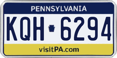 PA license plate KQH6294