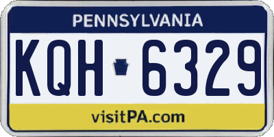 PA license plate KQH6329