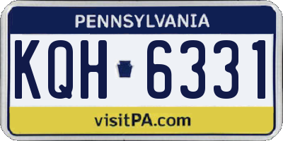 PA license plate KQH6331