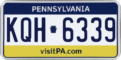 PA license plate KQH6339