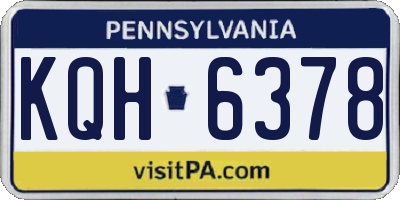 PA license plate KQH6378