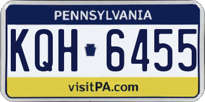 PA license plate KQH6455