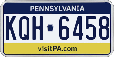 PA license plate KQH6458