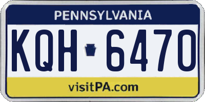 PA license plate KQH6470