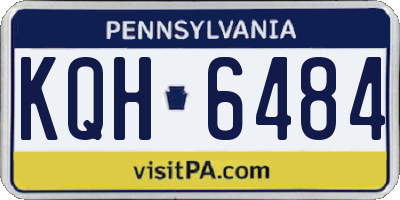 PA license plate KQH6484