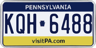 PA license plate KQH6488