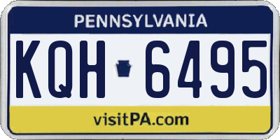 PA license plate KQH6495