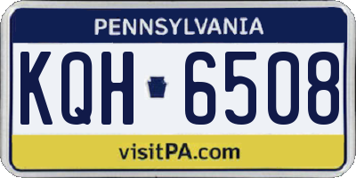 PA license plate KQH6508