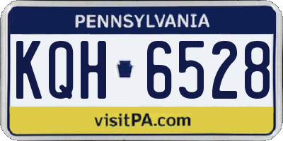 PA license plate KQH6528