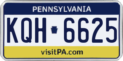 PA license plate KQH6625