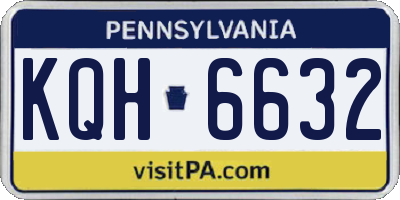 PA license plate KQH6632