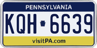 PA license plate KQH6639