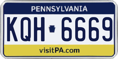 PA license plate KQH6669
