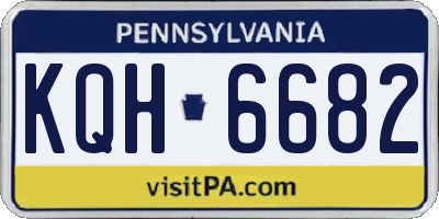 PA license plate KQH6682