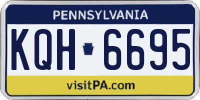 PA license plate KQH6695