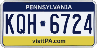 PA license plate KQH6724