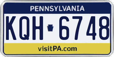 PA license plate KQH6748