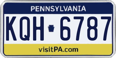 PA license plate KQH6787