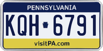 PA license plate KQH6791