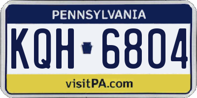 PA license plate KQH6804
