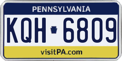 PA license plate KQH6809