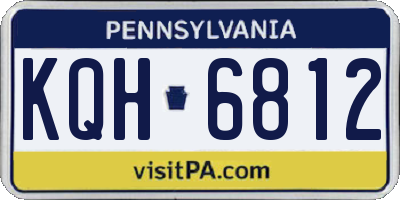 PA license plate KQH6812