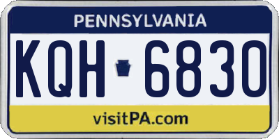 PA license plate KQH6830