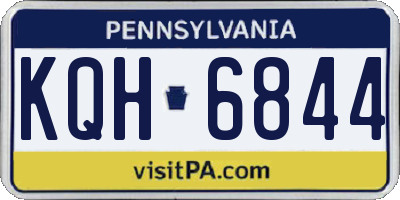 PA license plate KQH6844