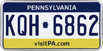 PA license plate KQH6862