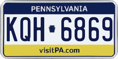PA license plate KQH6869
