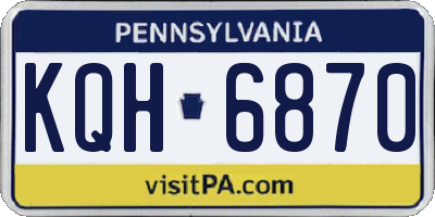 PA license plate KQH6870