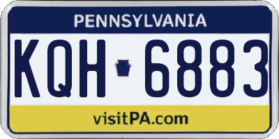 PA license plate KQH6883