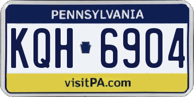 PA license plate KQH6904