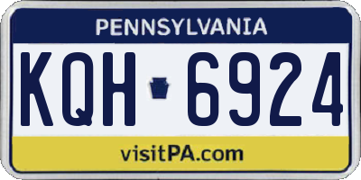 PA license plate KQH6924