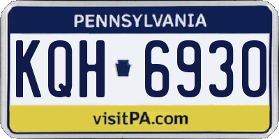 PA license plate KQH6930