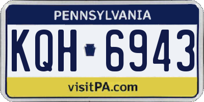 PA license plate KQH6943