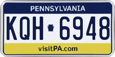PA license plate KQH6948