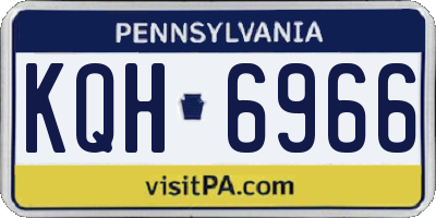 PA license plate KQH6966