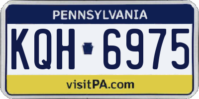 PA license plate KQH6975